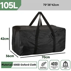 Bolsa de pesca en tela Oxford negra – Almacenaje para exterior y viaje