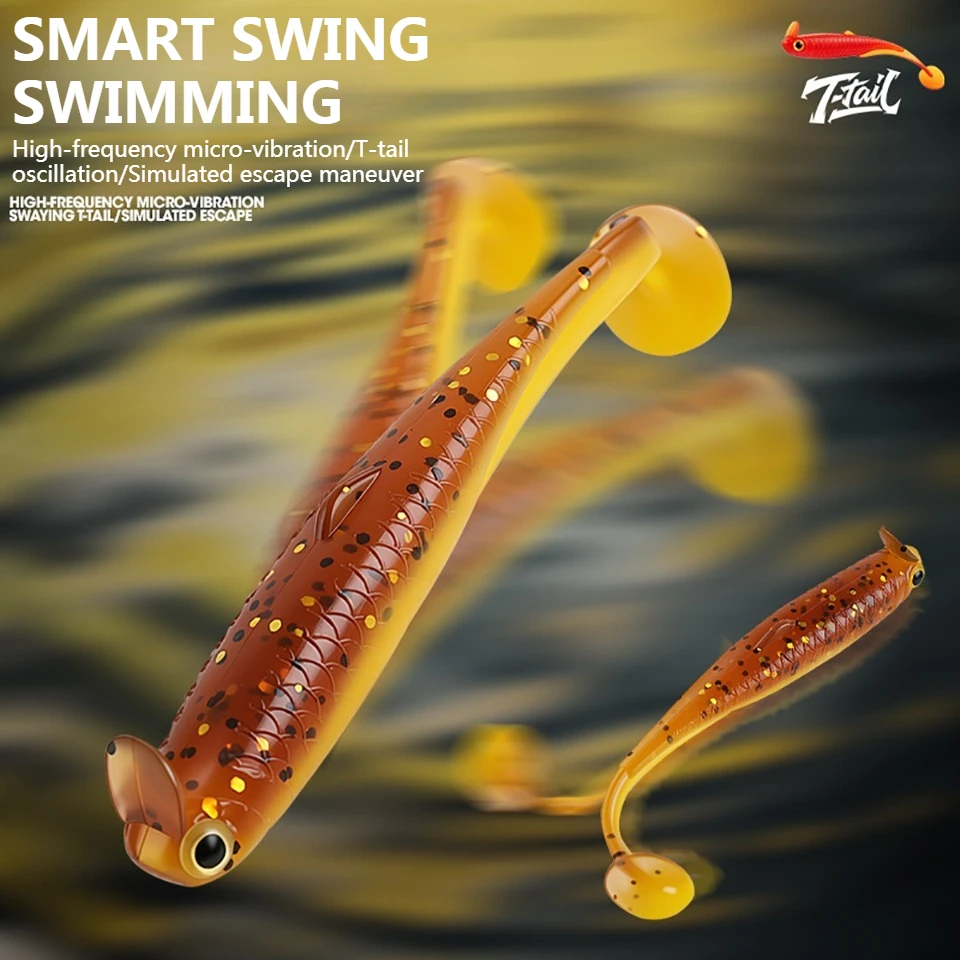WALK FISH Señuelo shad swimbait cola en T para lucio y lucioperca - imagen 5