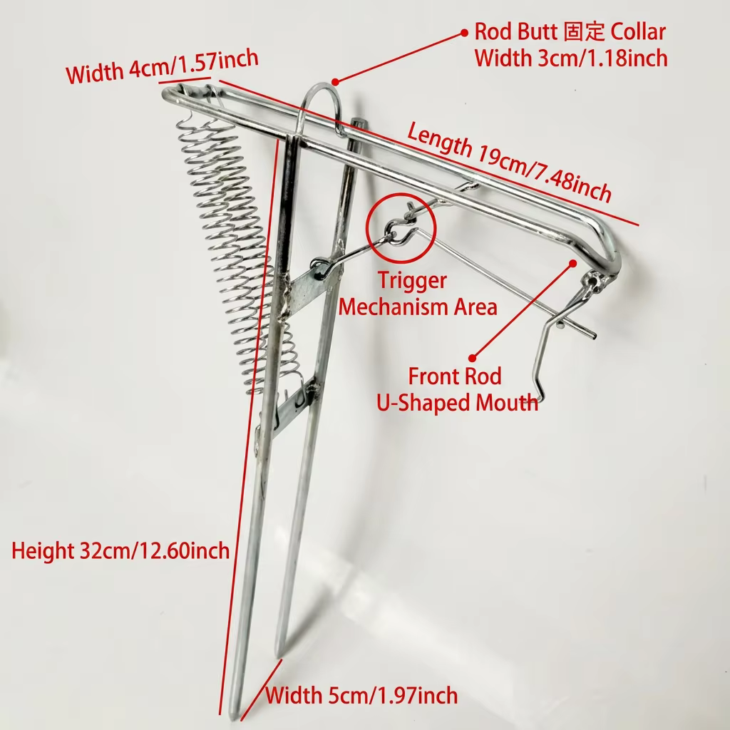 Soporte clavable automático para caña de pesca de acero inoxidable - imagen 2