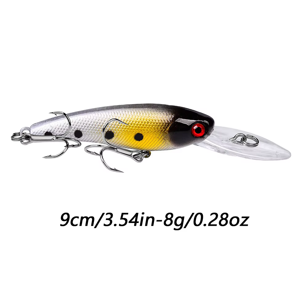 Señuelo Minnow Crankbait con ojos 3D para perca, lucio y carpa - imagen 4
