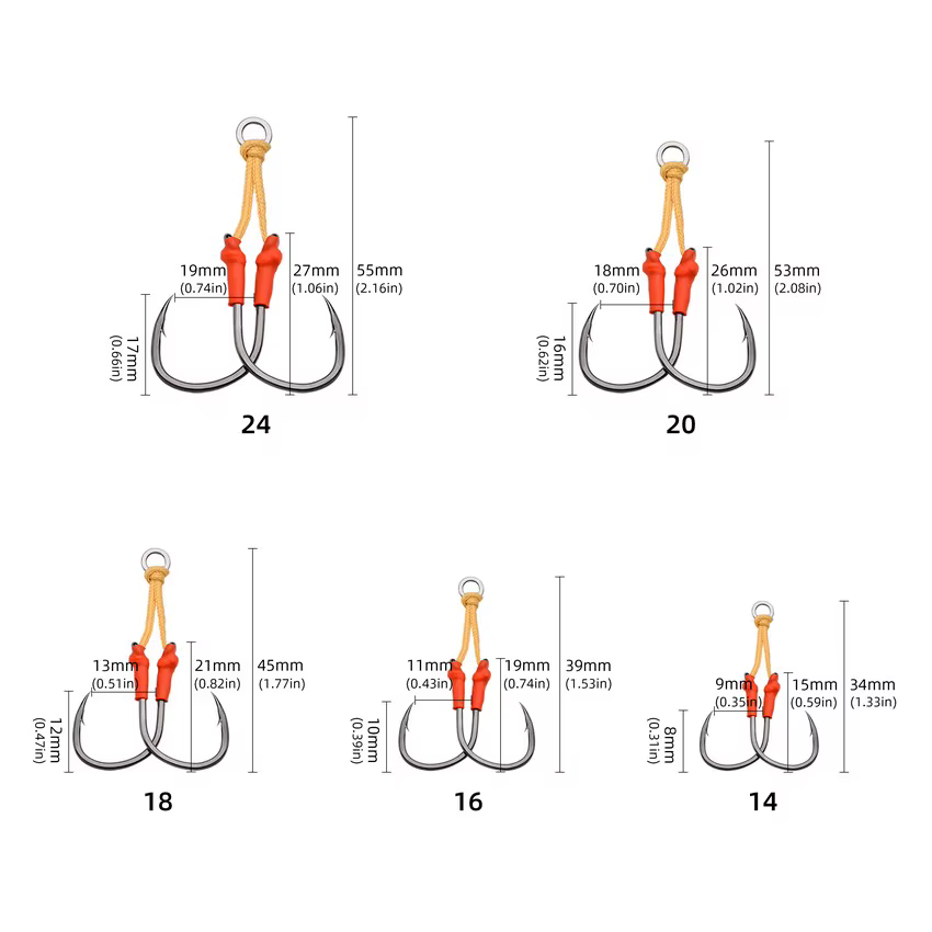 Anzuelos Planos para Jigging Lento – Acero alto carbono con púas - imagen 5