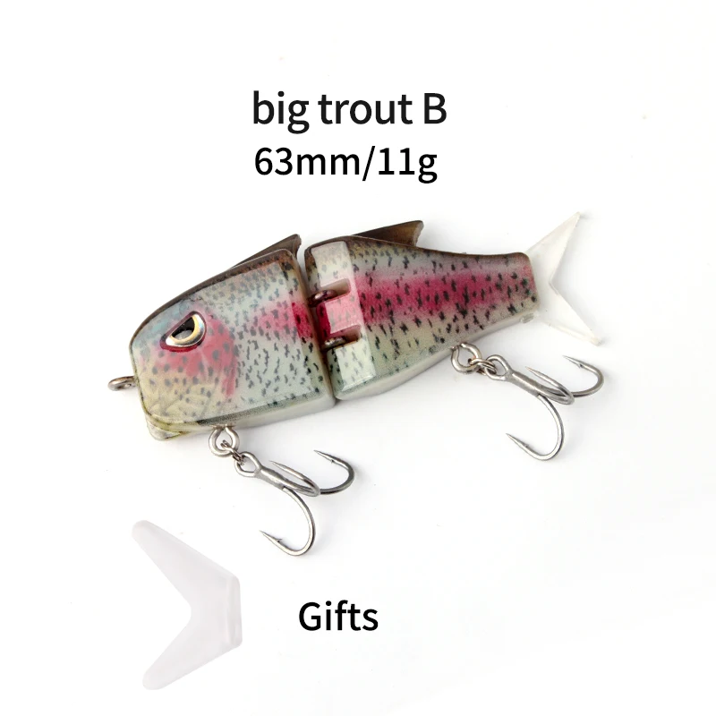 Ruke Señuelo multiarticulado Crankbait Brasshopper realista - imagen 5