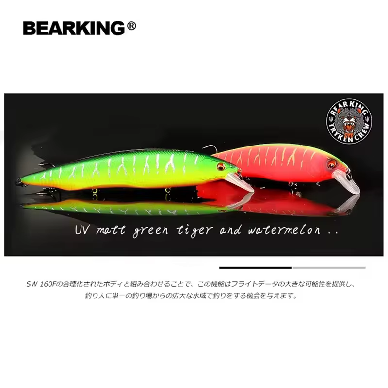 BEARKING Minnow Crank Wobbler – Señuelo de pesca con peso tungsteno - imagen 2