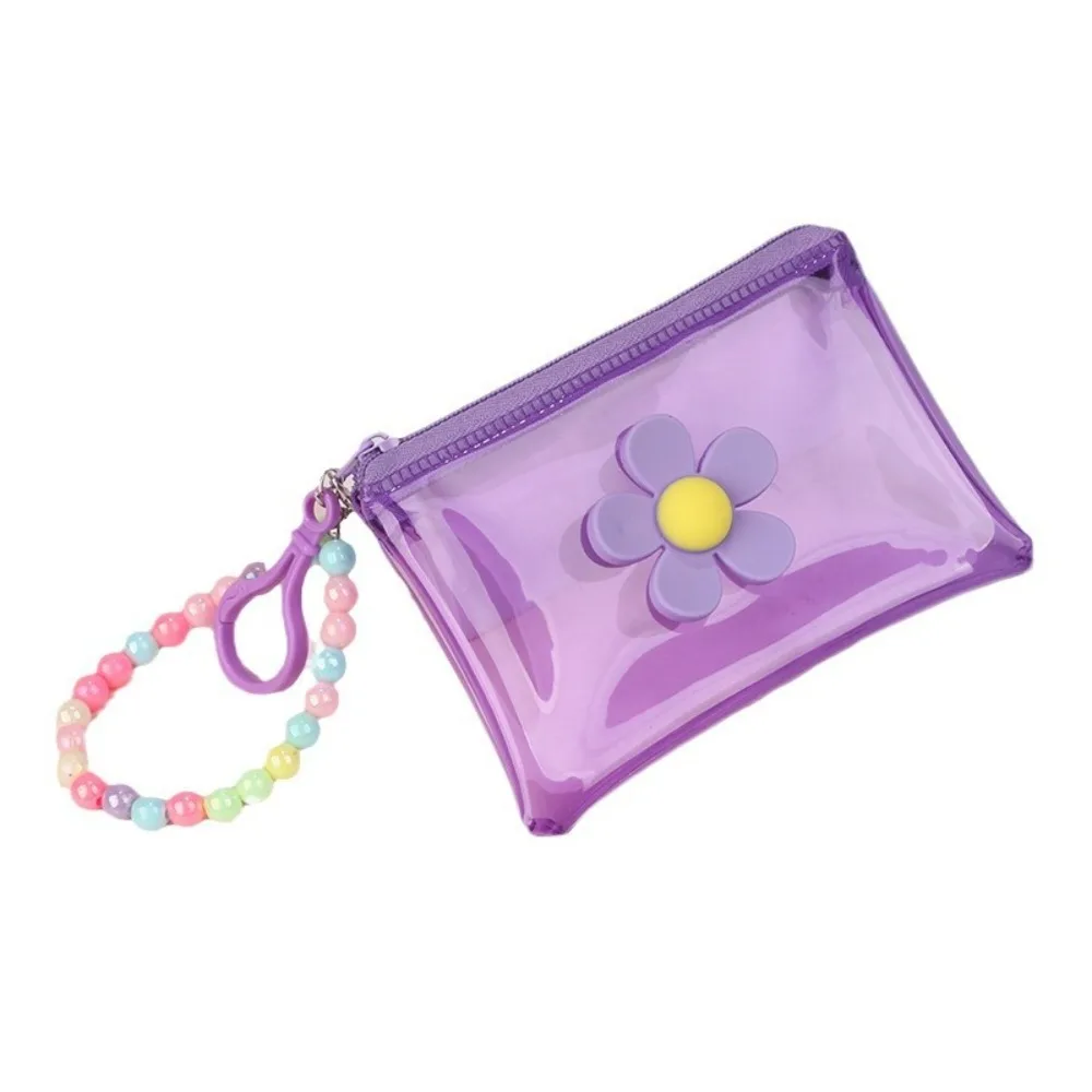 Porta tarjetas PVC transparente con cremallera billetera - imagen 5