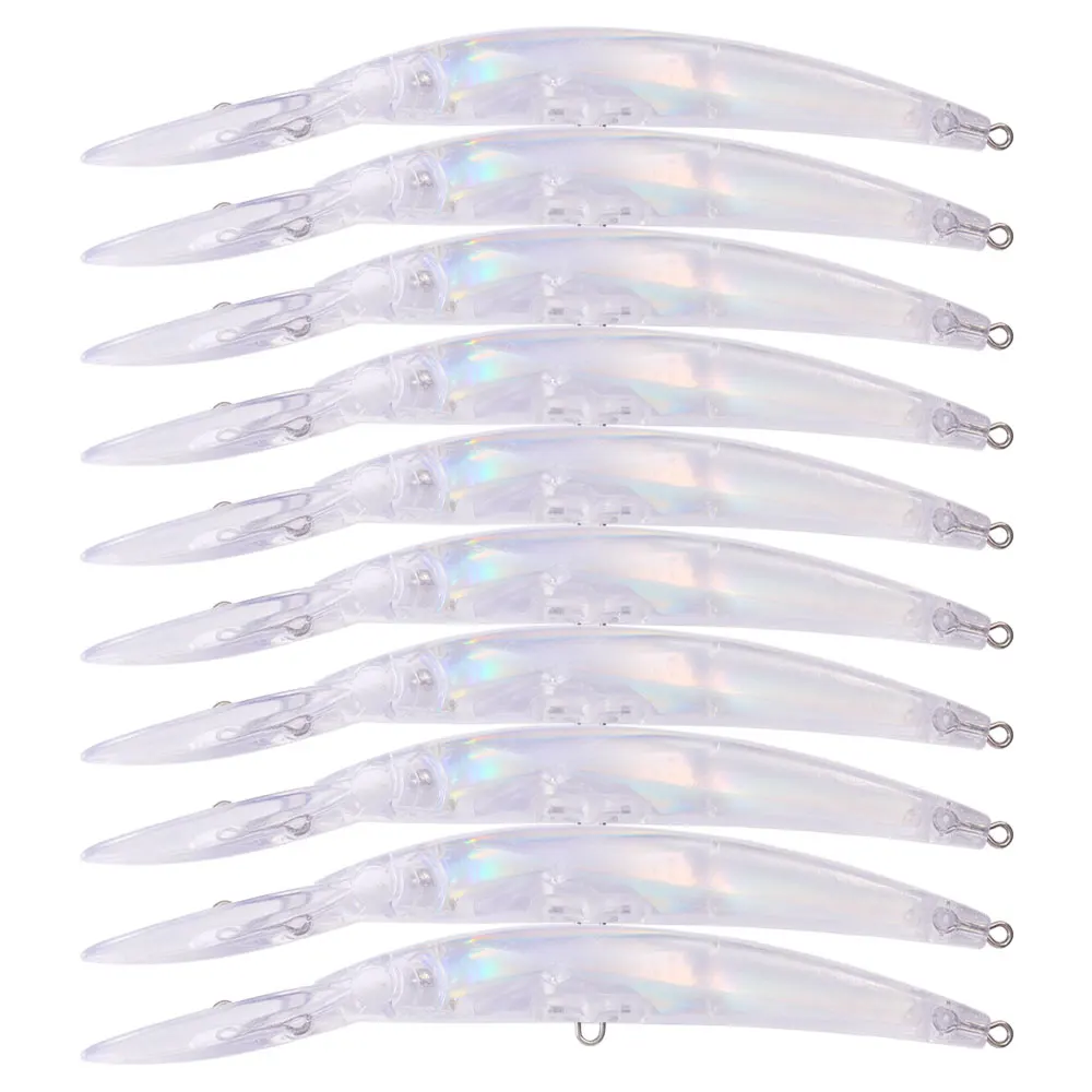 Wobbler Minnow duro transparente sin pintar – señuelo de pesca