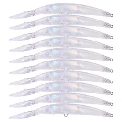 Wobbler Minnow duro transparente sin pintar – señuelo de pesca
