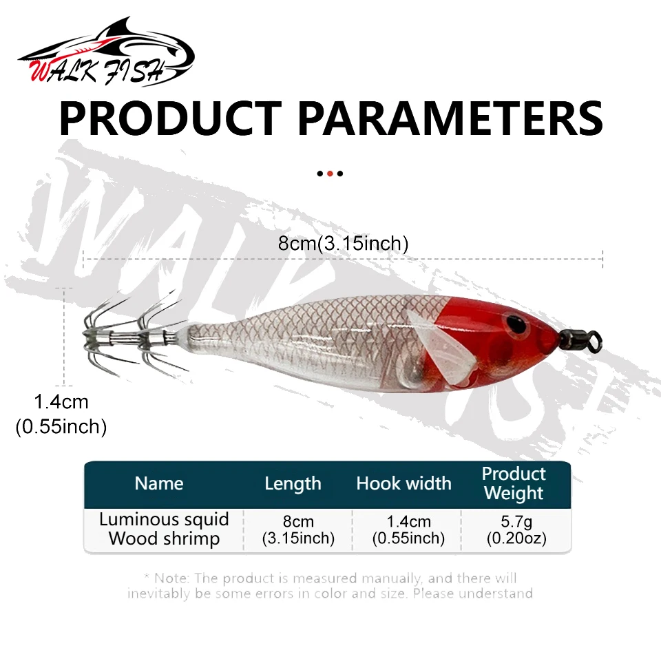 Señuelo de gamba luminoso Walk Fish – Jig para pesca marina - imagen 3