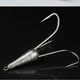 Anzuelos triples jig de acero alto carbono, plateados, para carpa - imagen 3