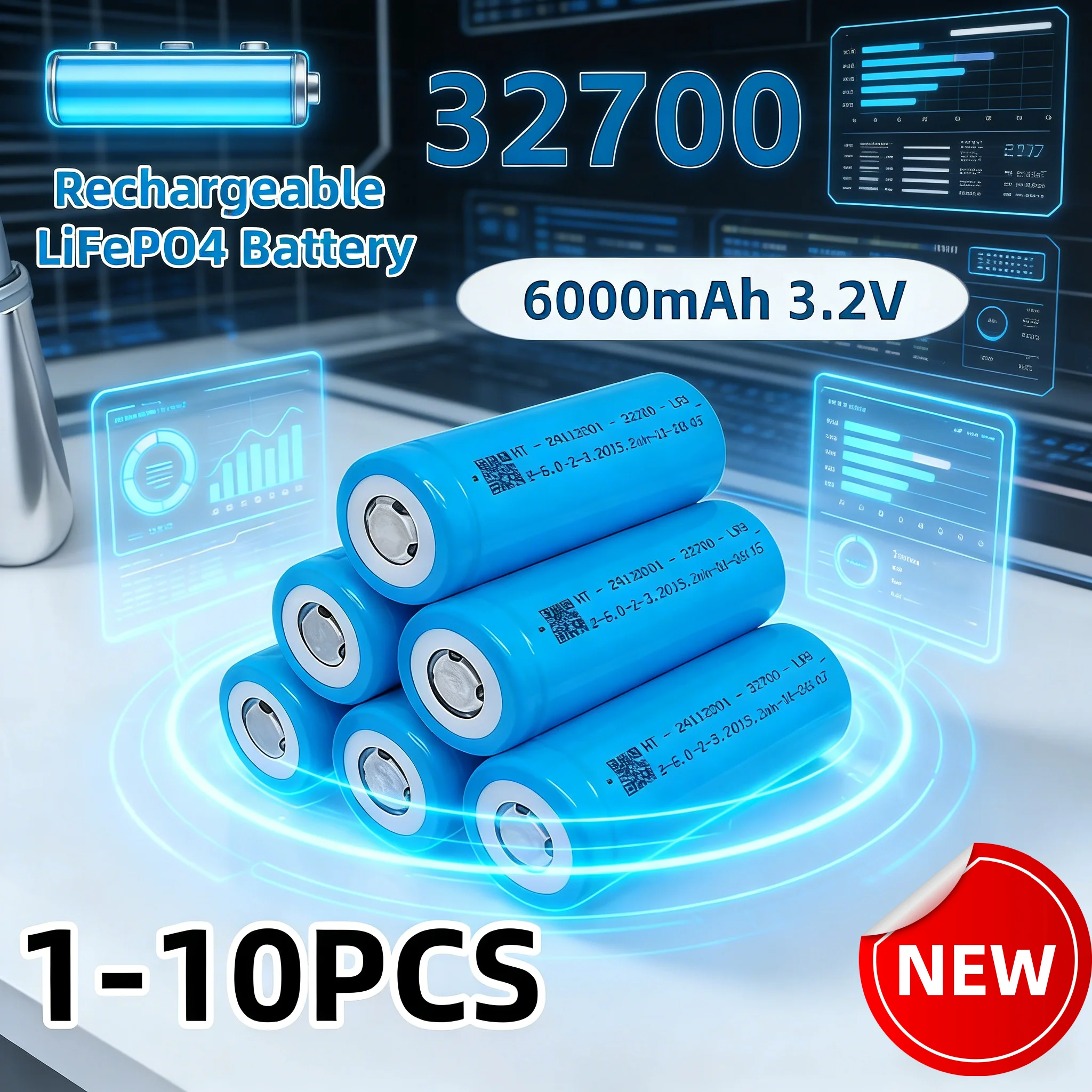 Batería LiFePO4 32700 6000mAh 3.2V koonenda