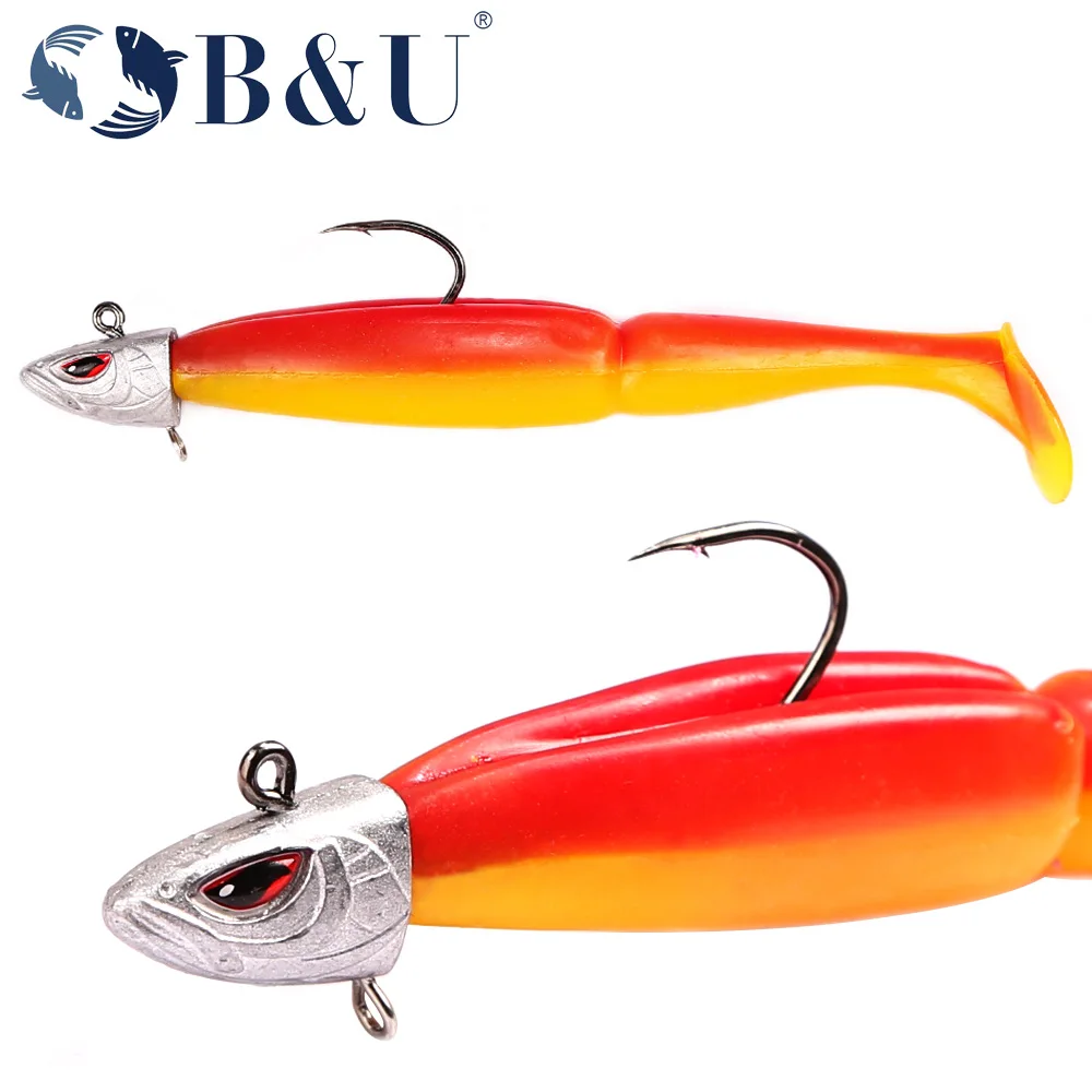 Jig head B&U montado con señuelo blando