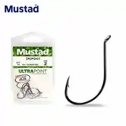Mustad 10546NP anzuelo invertido sin enredos con barbas para lubina