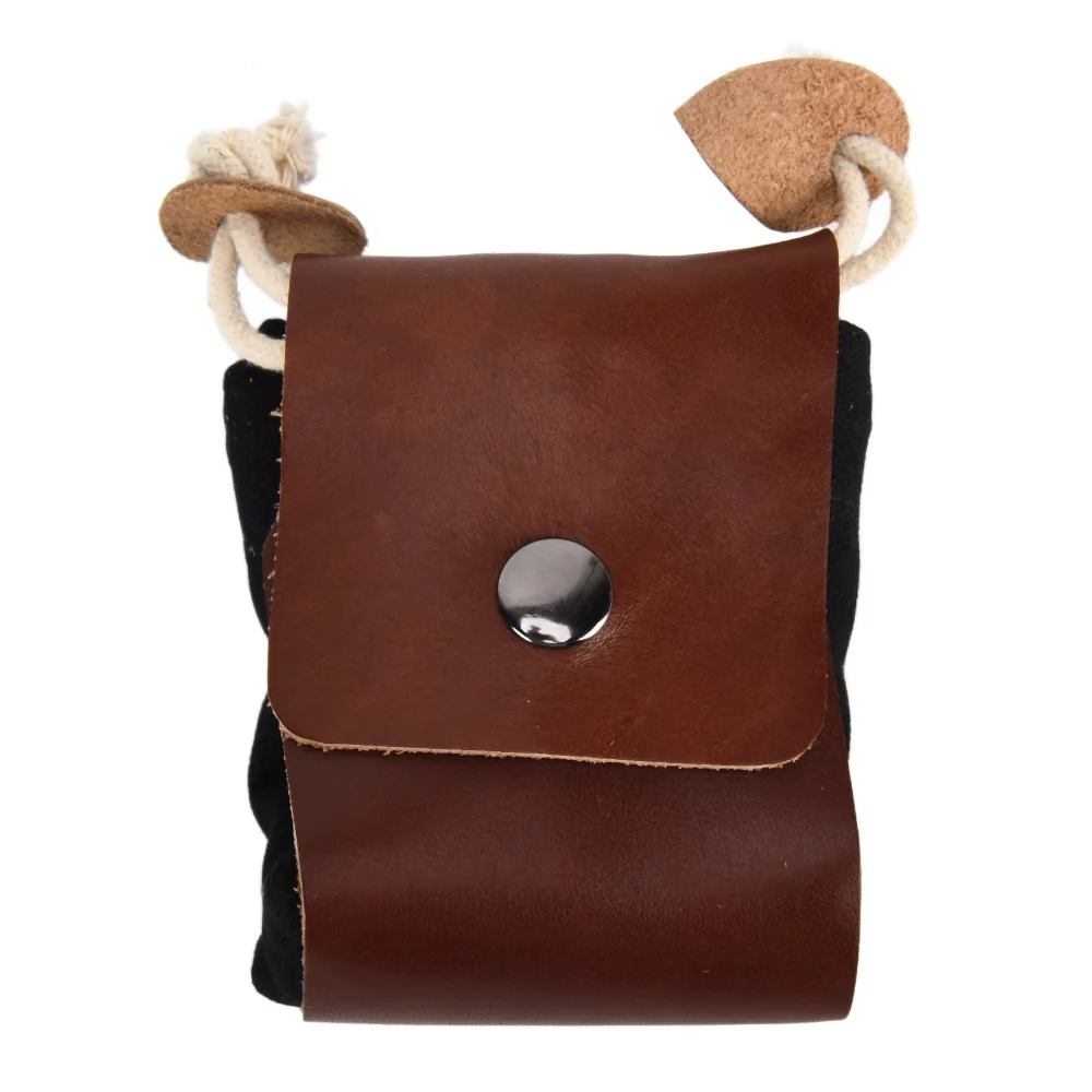 Bolsa de lona para recolección de hongos con detalles en cuero - imagen 2