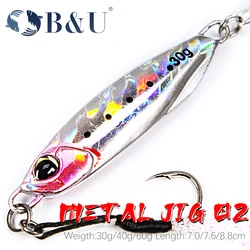 B & U Slow Jig 3D Laser Cuchara de Jigging para Mar Abierto!