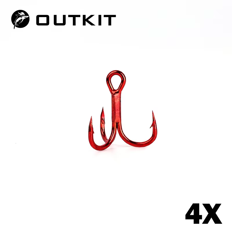 OUTKIT Anzuelos Triples - Acero Carbono Antiox