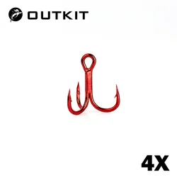 OUTKIT Anzuelos Triples - Acero Carbono Antiox