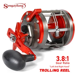Carrete de pesca Sougayilang de aluminio con freno rápido mar