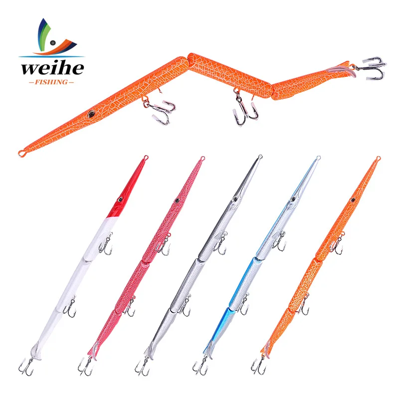 WEIHE 1 señuelo minnow duro lanzado largo con anzuelos triples - imagen 4
