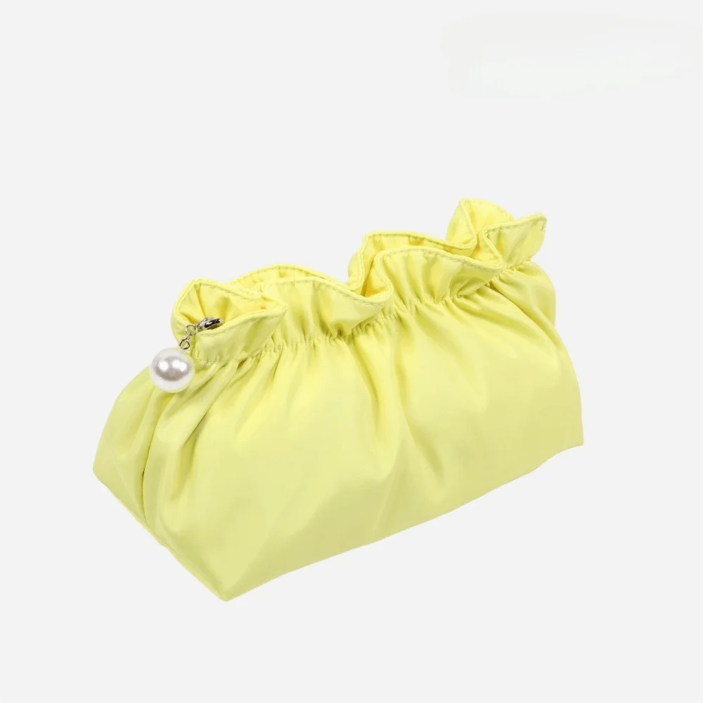 Bolsa de aseo nube brillante, poliéster suave con cordón