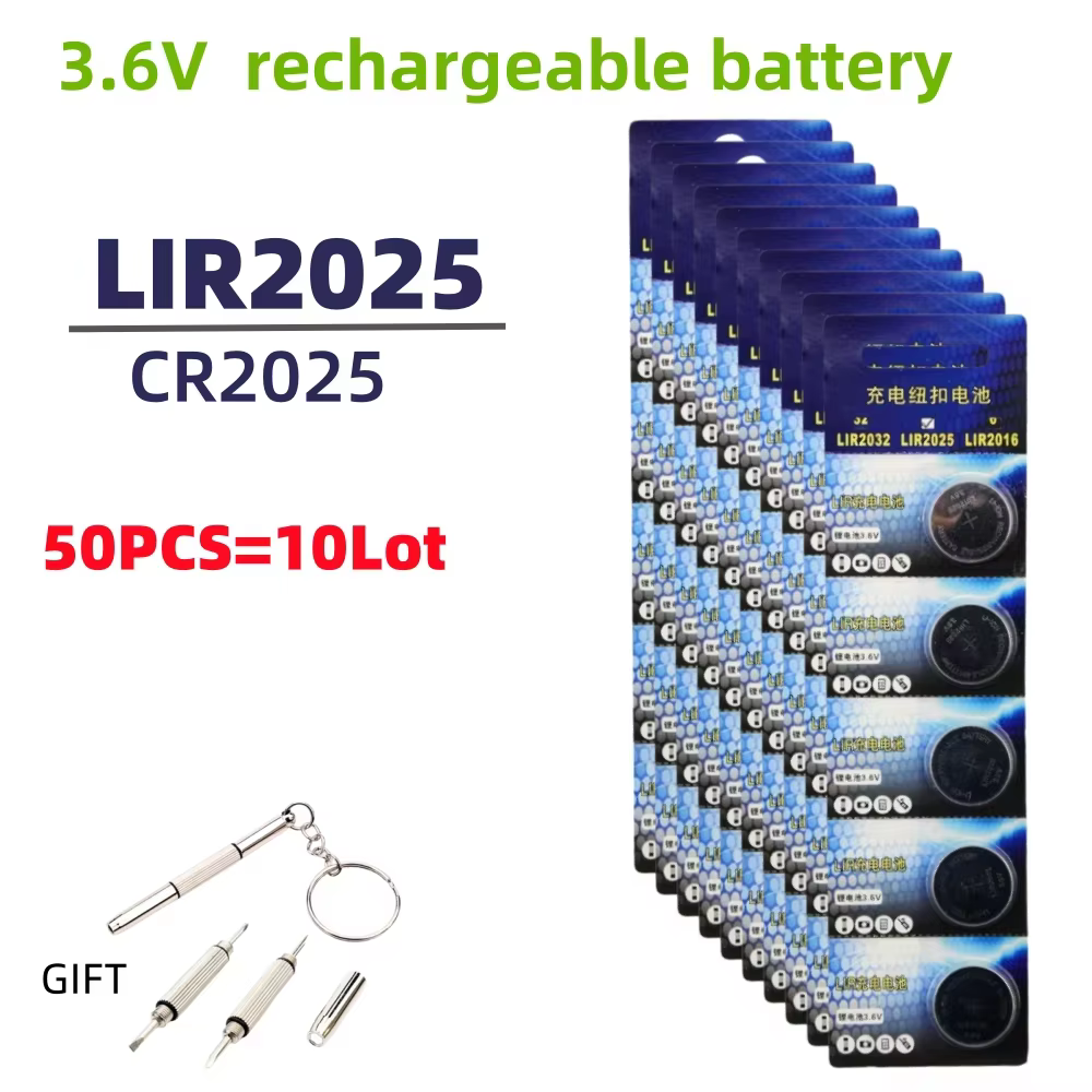 Pila recargable LIR2025 – Alternativa a CR2025 para relojes - imagen 5