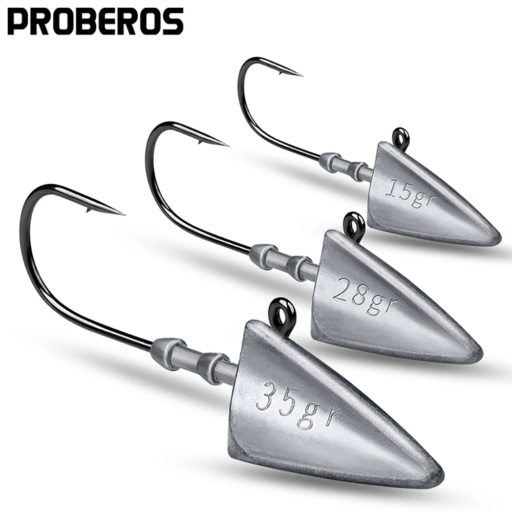 Proberos Jig Head Triangular – Anzuelos afilados para vinilo - imagen 3