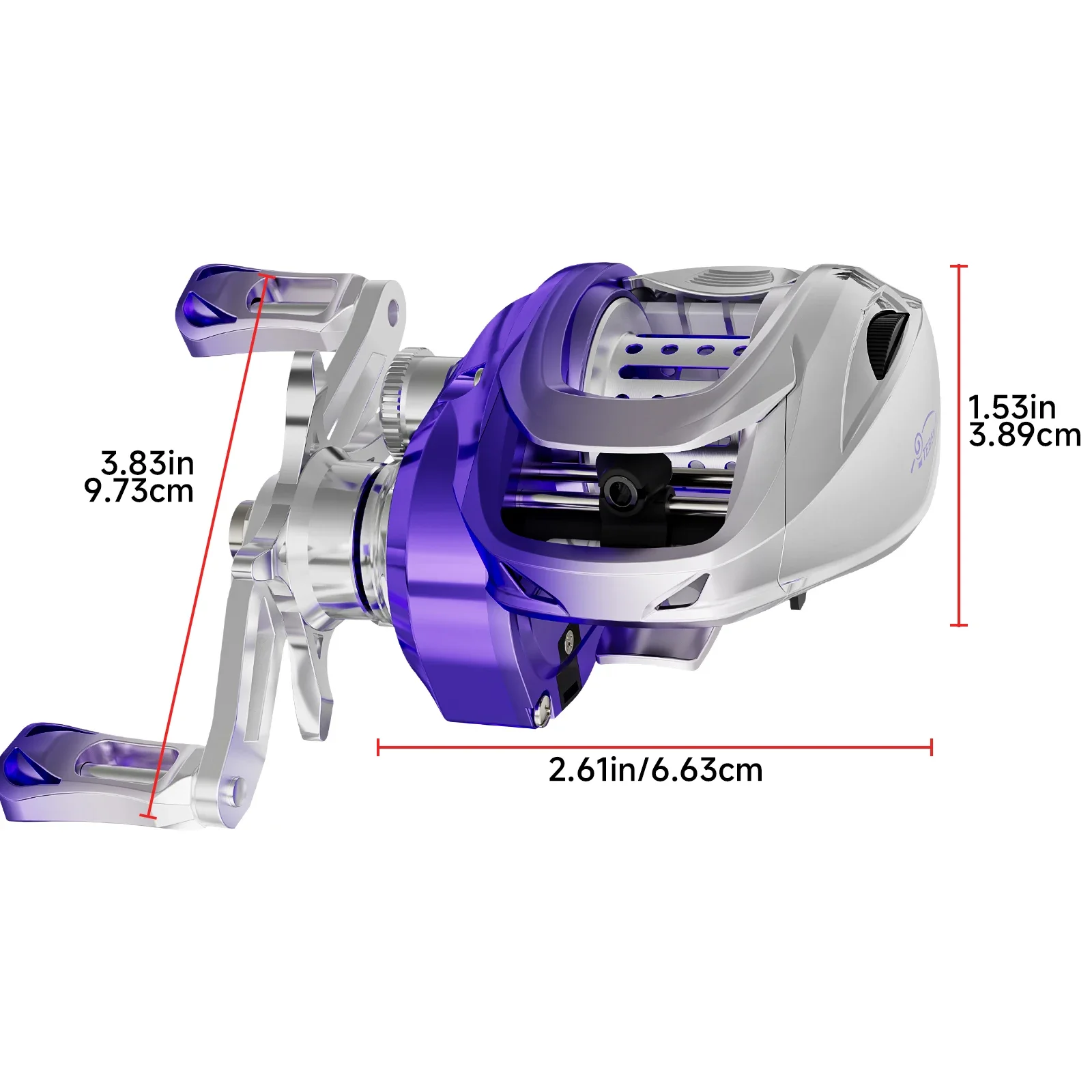 Sistema de frenos y engranajes del carrete de baitcasting