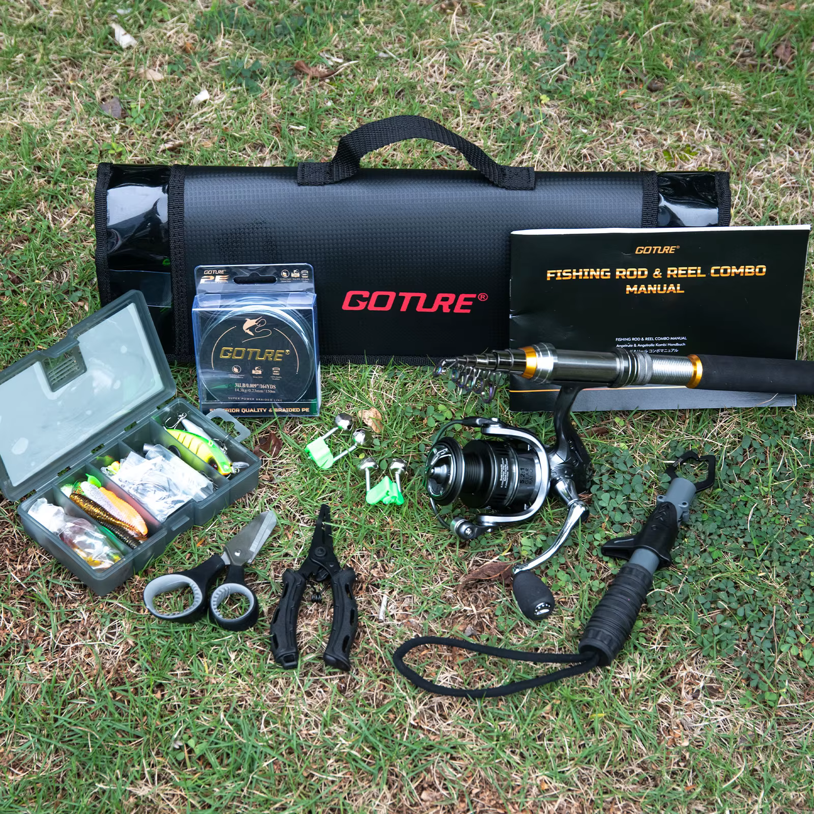 Caña Telescópica Goture con Carrete – Combo Completo para Pesca - imagen 4