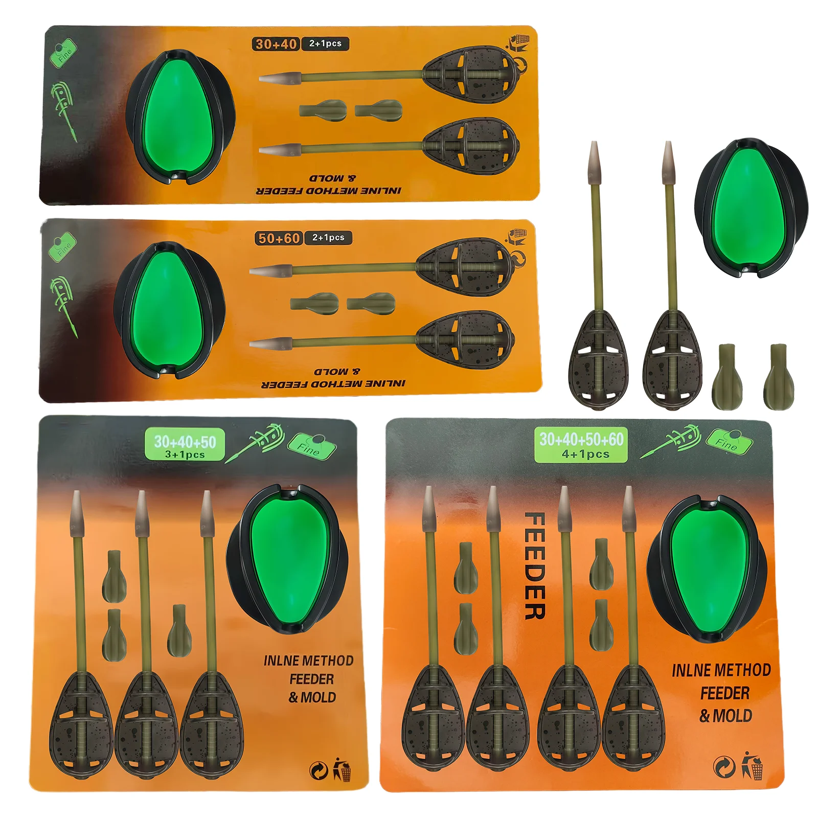 Alimentador de método en línea con molde incluido