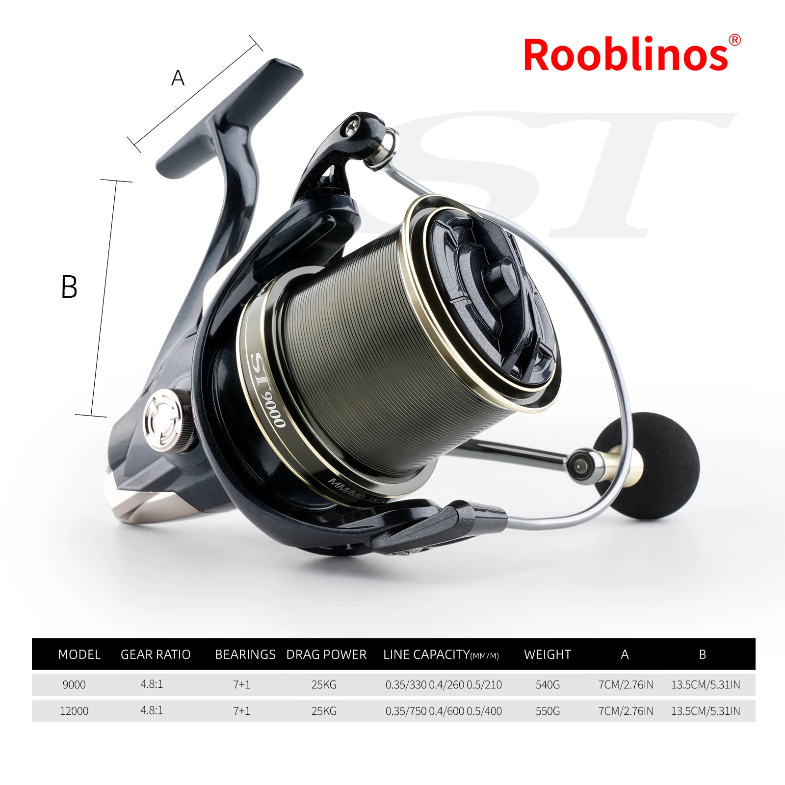 Rooblinos ST Surf Casting surfcasting: freno potente y bobina CNC - imagen 5