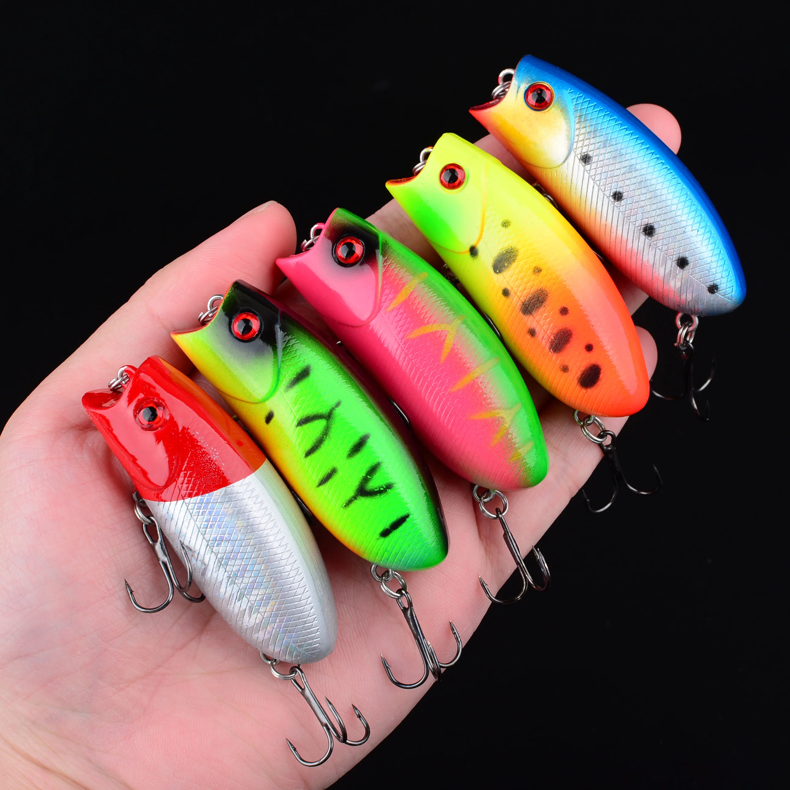 Señuelos de pesca de plástico artificiales con aparejo - imagen 3