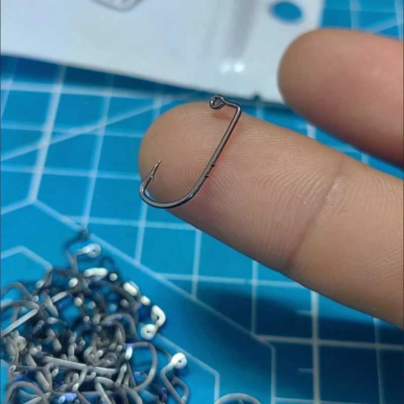 Anzuelo doble púas ranura de sangre ángulo recto para vinilo - imagen 4