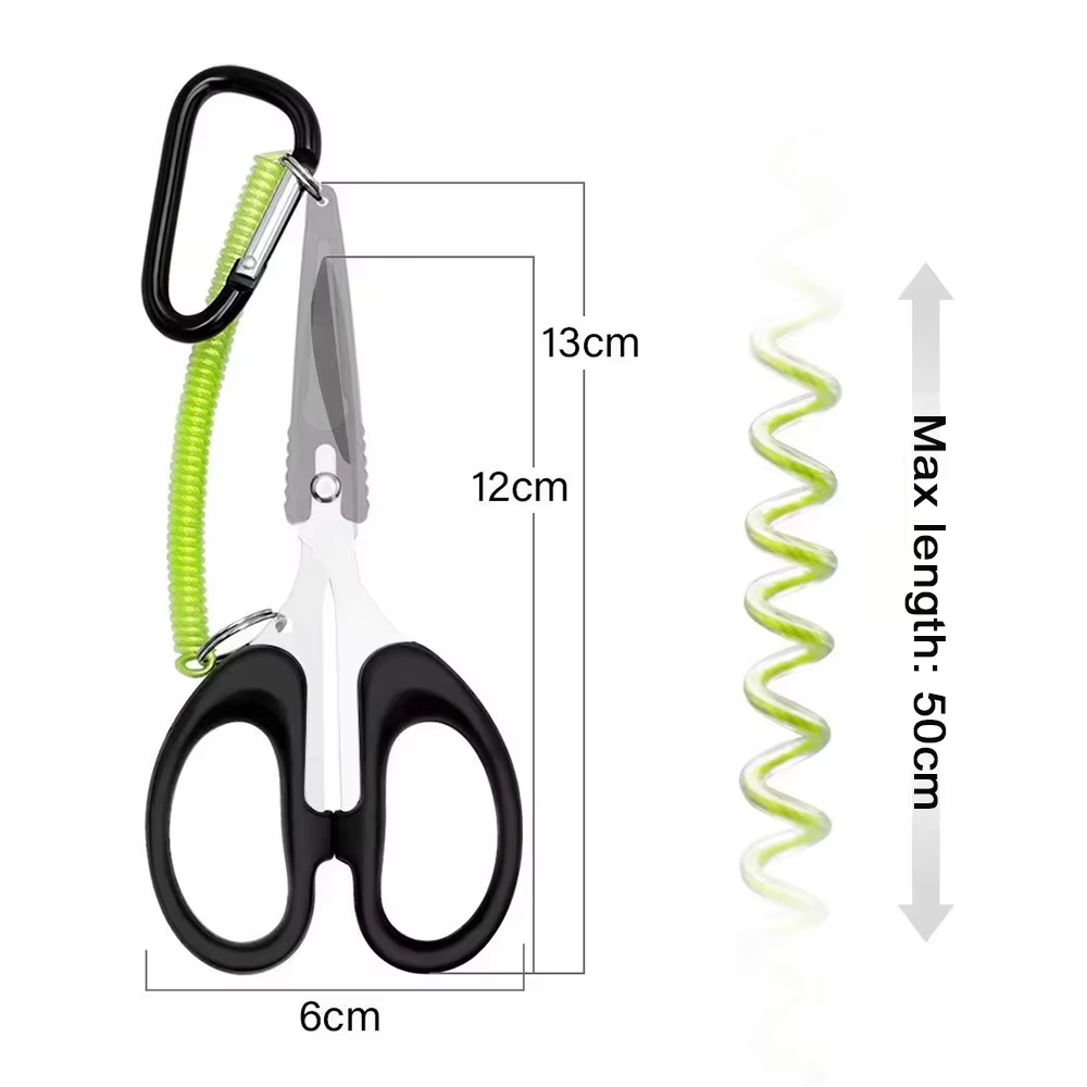 Sanlike Tijeras de Pesca Acero Inoxidable con Funda Protectora - imagen 2