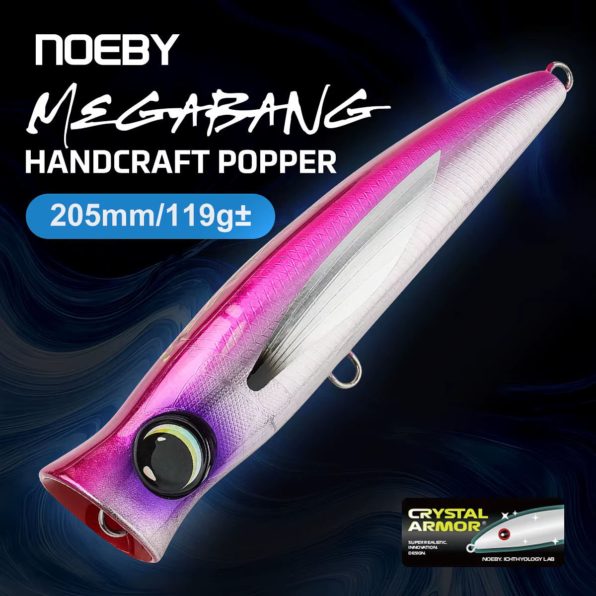 Señuelo Popper artesanal Noeby – Topwater flotante para gran juego