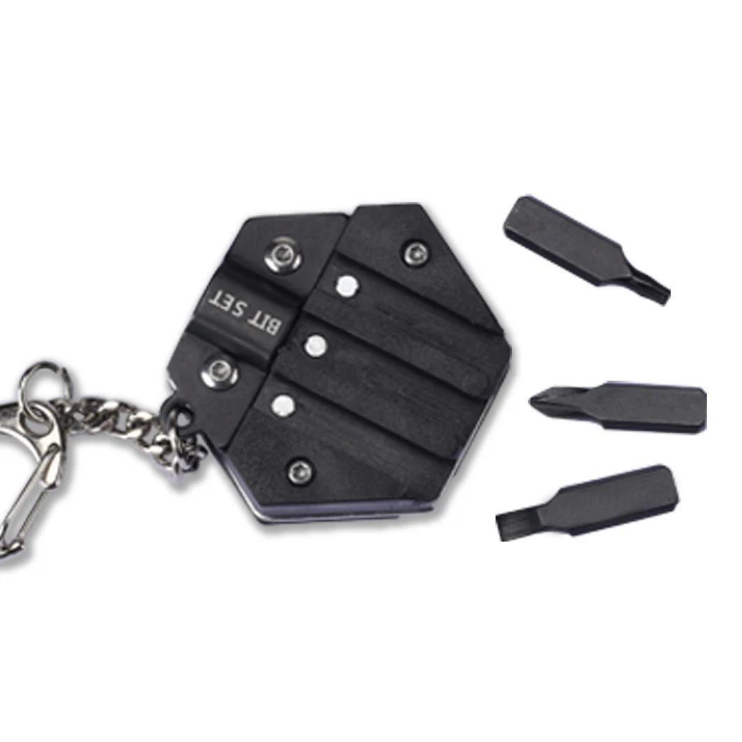Navaja plegable hexagonal multifunción EDC para llavero y bolsillo - imagen 4