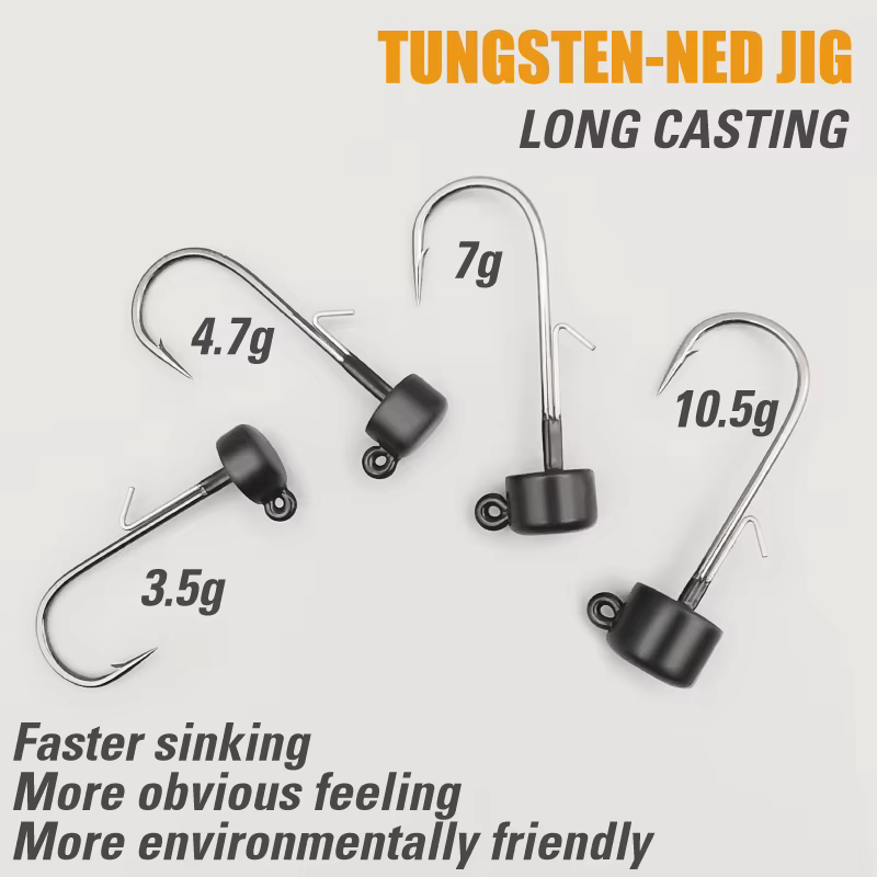 LUREHOLIC Cabeza Ned tungsteno con anzuelo Mustad - para lubina - imagen 2