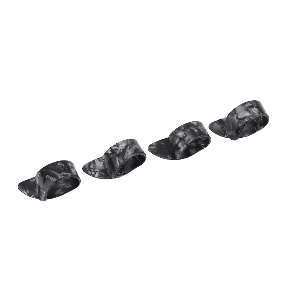 Set de púas de bajo ajustables metal-celuloide plata y negro - imagen 3