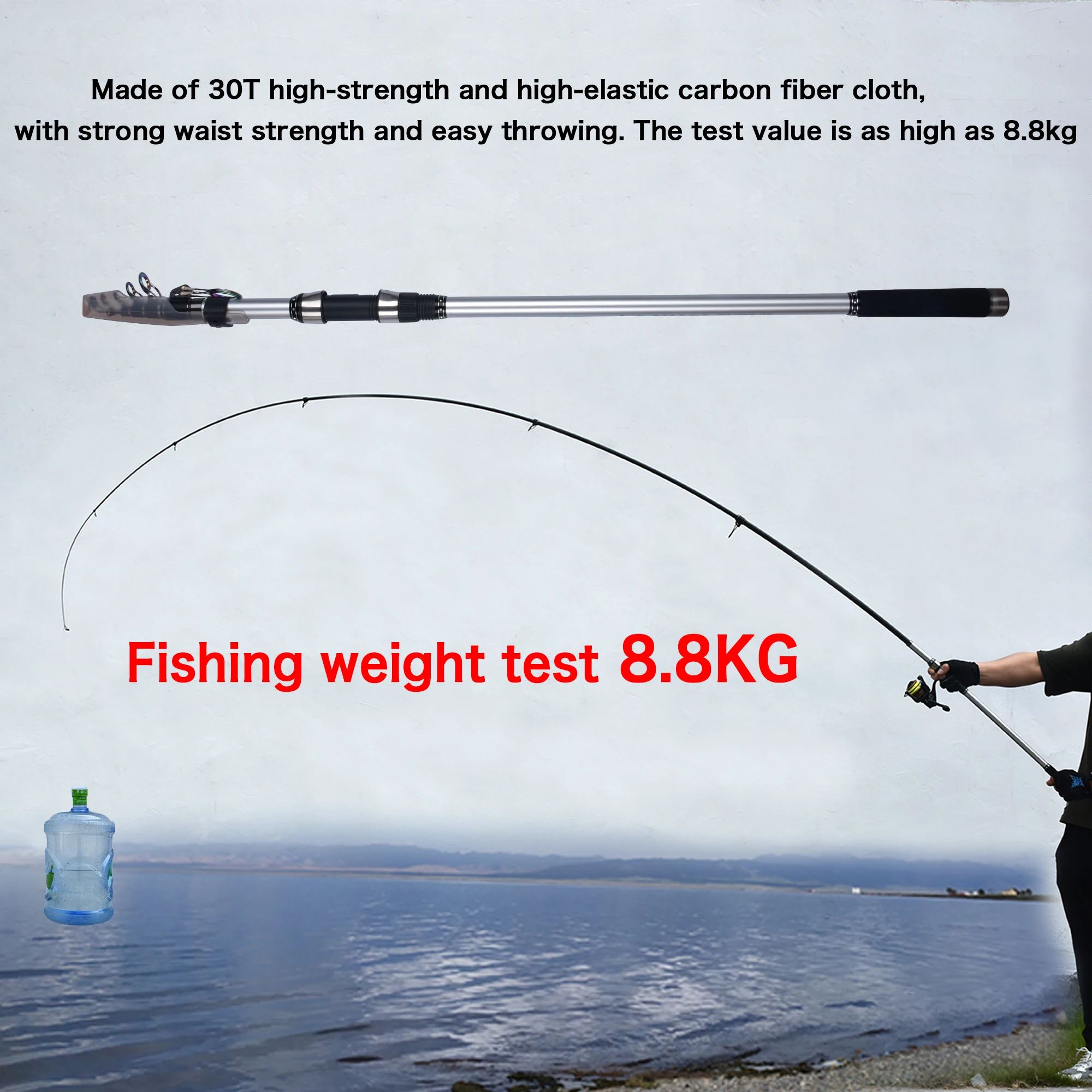 Caña Telescópica Surfcasting Biutifu 5,3m 60-150g - imagen 5