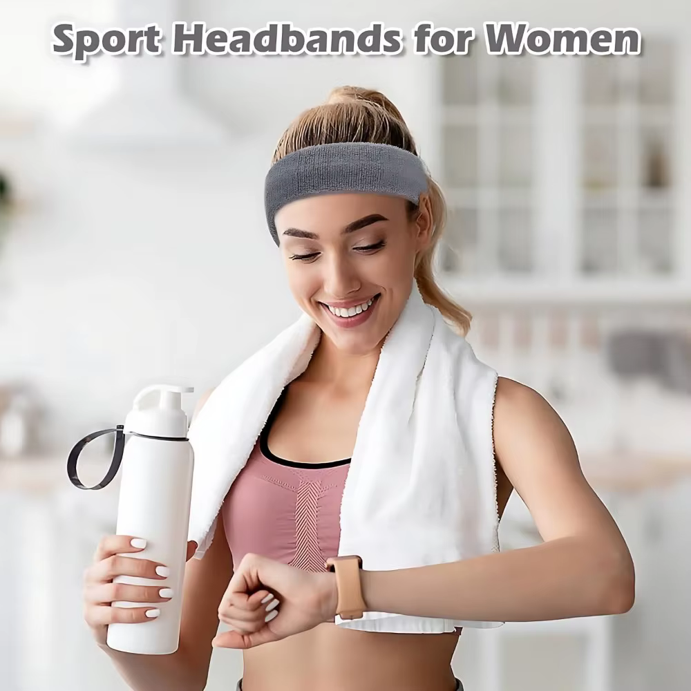 Pack 3 Diademas Deportivas Absorbentes – Para Running, Yoga y Gimnasio - imagen 3
