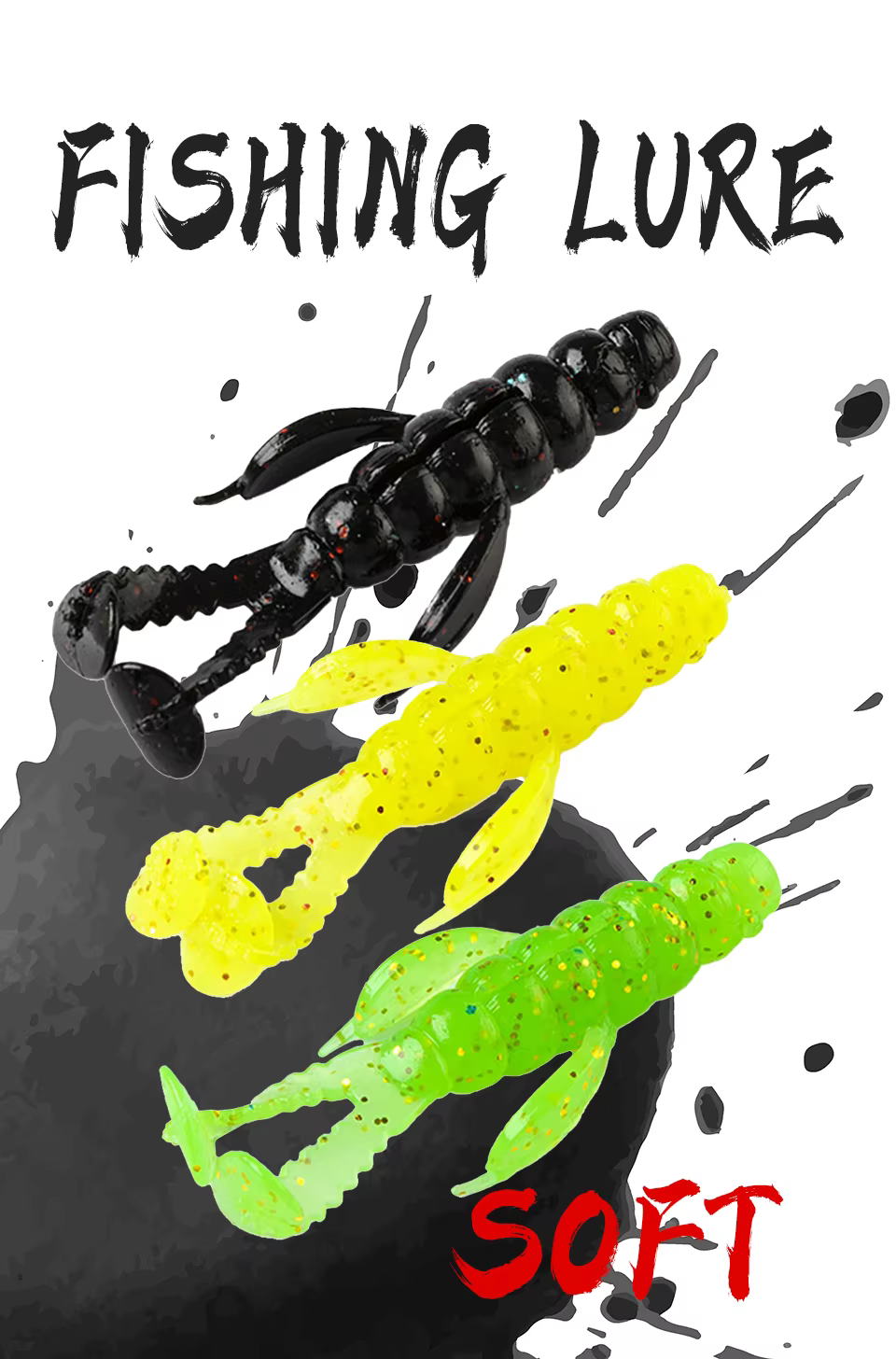 Pack de 12 señuelos WALK FISH mostrando colores variados