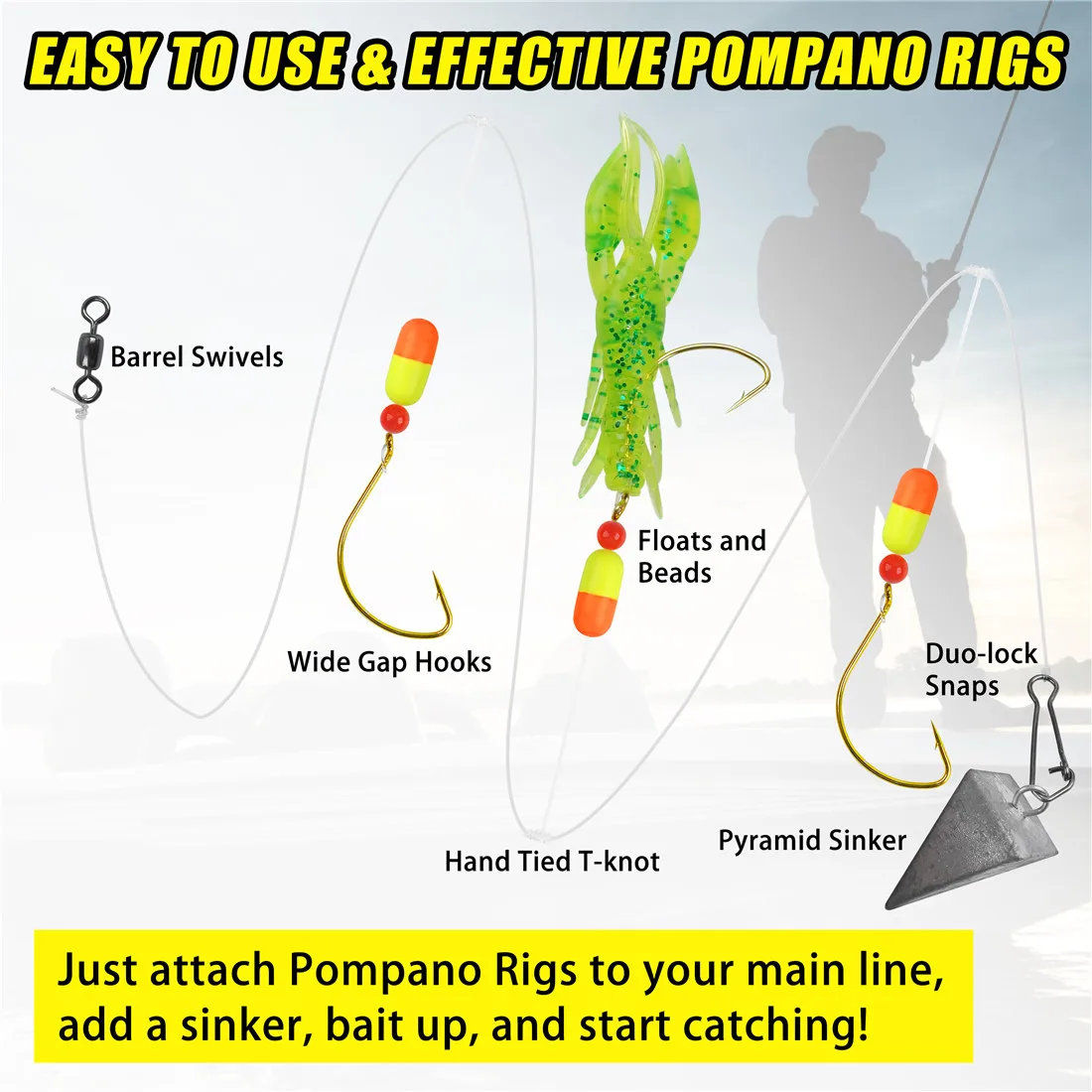 Pompano Anzuelo Circular Flotante de Espuma – Surfcasting Agua Salada - imagen 2