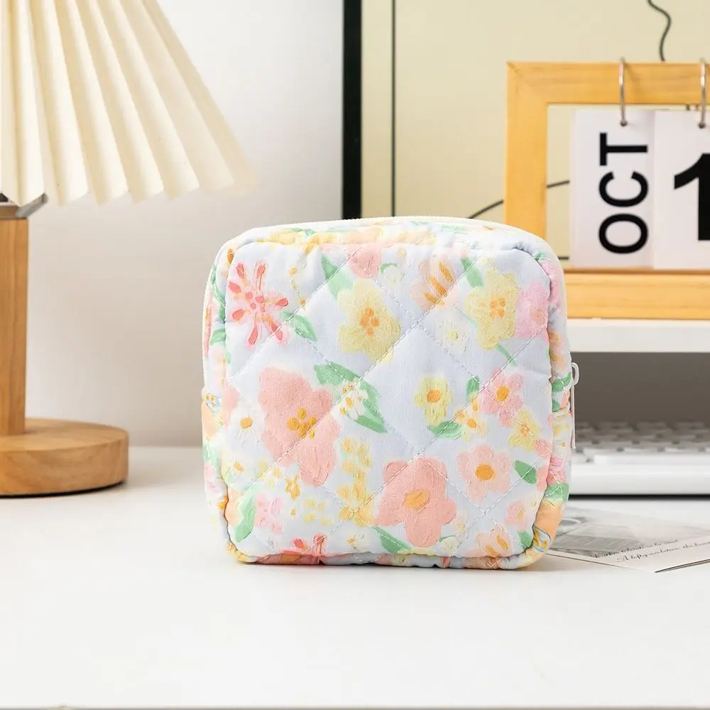 Bolsa acolchada de algodón para toallas sanitarias plegable de viaje