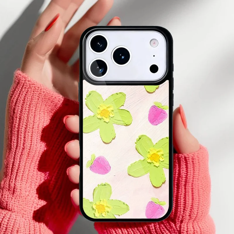Funda retro con diseño de pintura al óleo para iPhone
