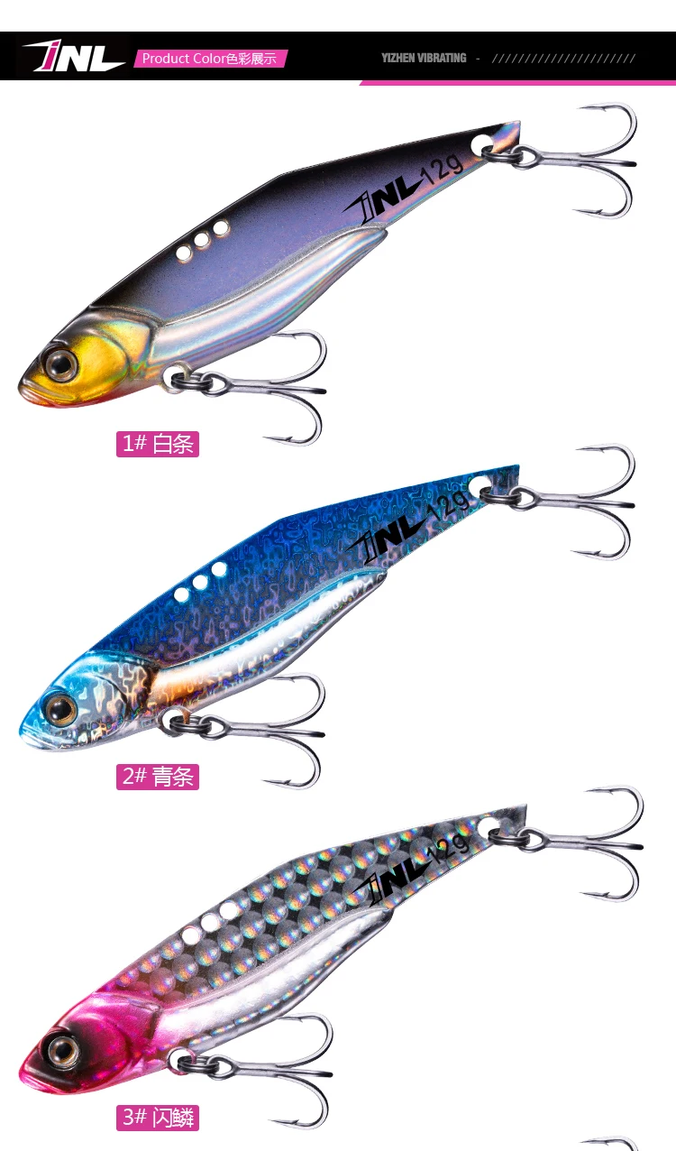 Señuelo en posición de pesca rápida