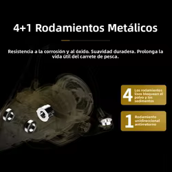 Carrete giratorio Huidiao AP-II Zero Play – arrastre suave