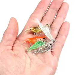 Señuelo blando de camarón para lubina con anzuelo crank