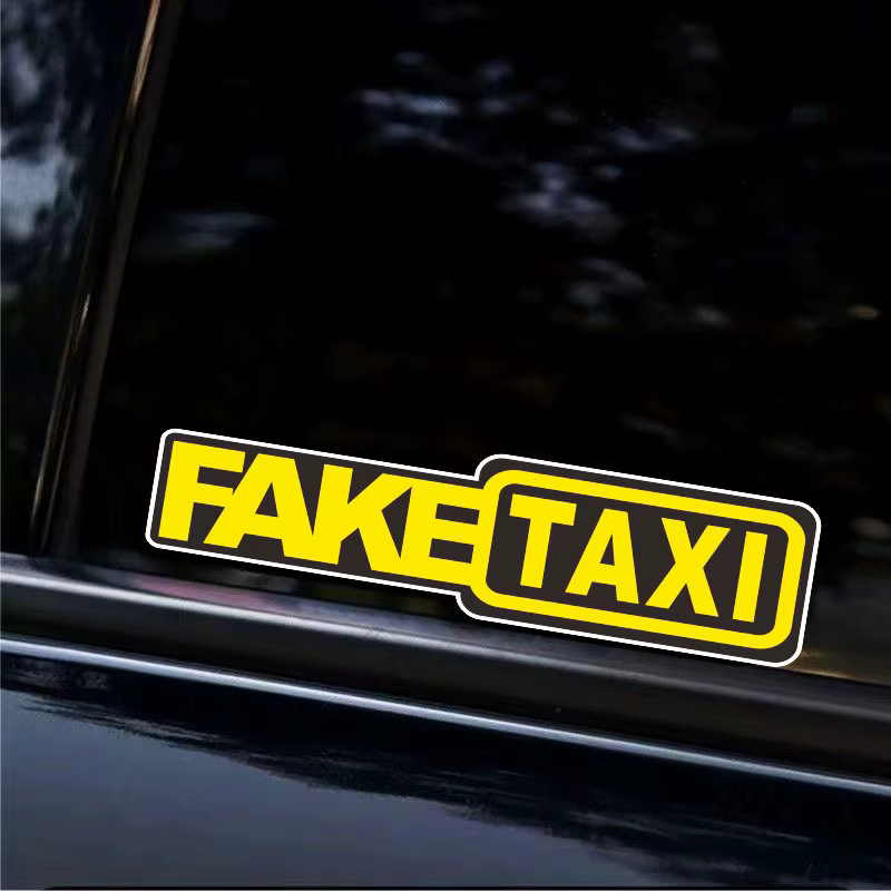 Pegatina Taxi falsa para coche – vinilo personalizado de ventana - imagen 3