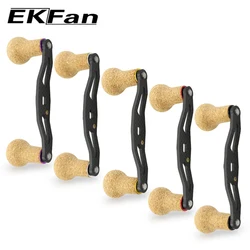 Manivela Carrete EKfan Fibra Carbono 105mm Perilla Madera Intercambiable
