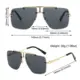 Gafas de sol sin montura de doble puente, lentes degradados con UV - imagen 5
