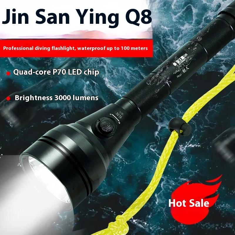 Linterna de buceo LED de largo alcance, impermeable y potente - imagen 3