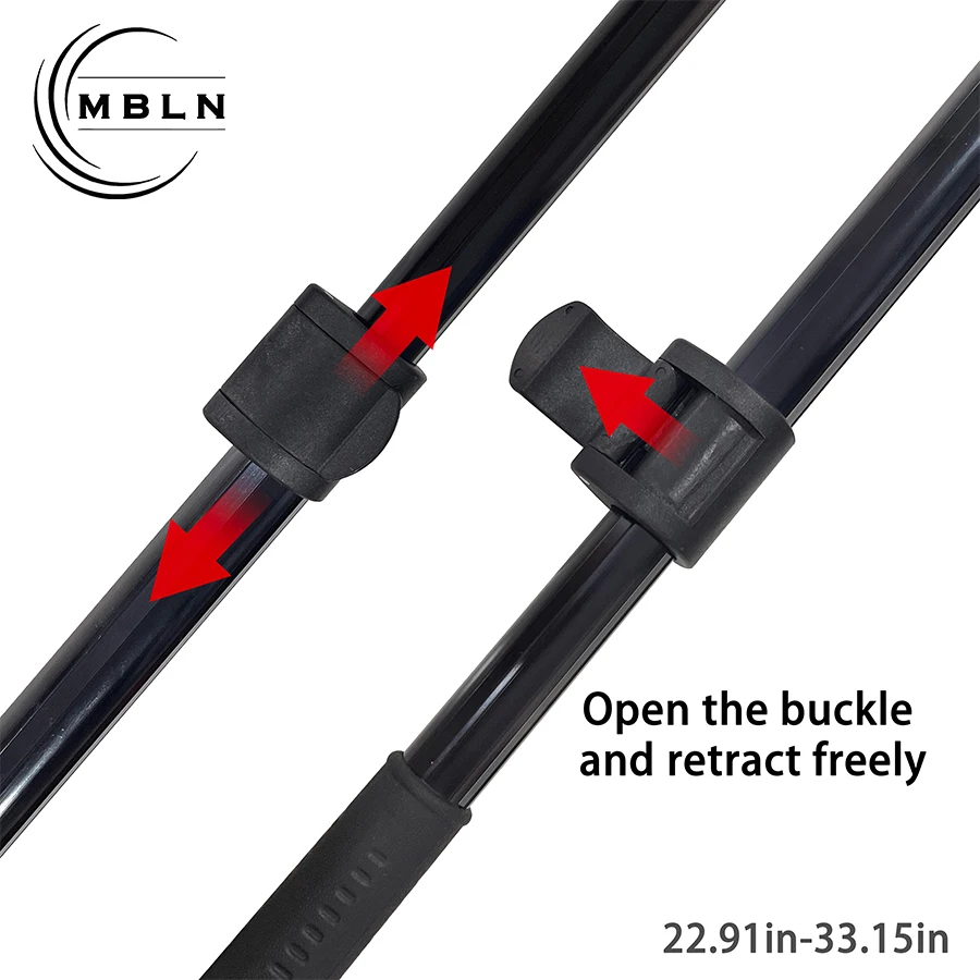 MBLN Red de Pesca Telescópica Aluminio Revestimiento Goma Antiarañazos