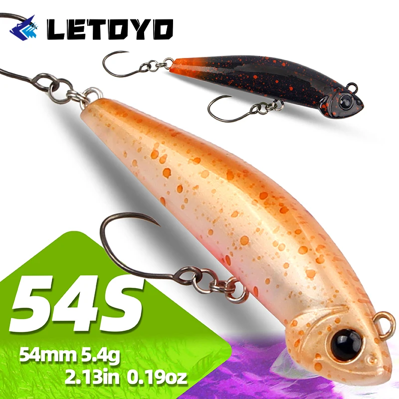 LETOYO Wobbler vibratorio para trucha que se hunde, señuelo tipo lápiz